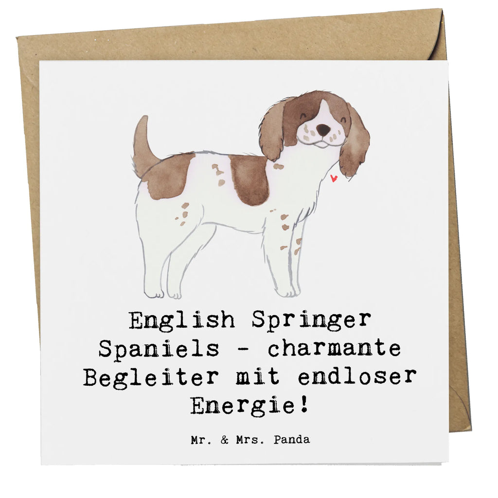 Deluxe Karte English Springer Spaniel Charme Klappkarte, Hochzeitskarte, Karte, Glückwunschkarte, Hochwertige Klappkarte, Einladungskarte, Geburtstagskarte, Hochwertige Grußkarte, Grußkarte, Hund, Hunderasse, Rassehund, Hundebesitzer, Geschenk, Tierfreund, Schenken, Welpe