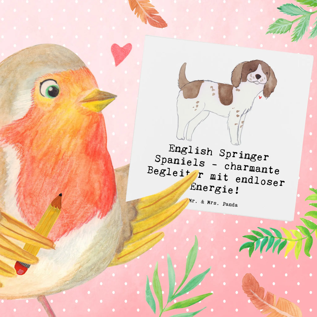 Deluxe Karte English Springer Spaniel Charme Klappkarte, Hochzeitskarte, Karte, Glückwunschkarte, Hochwertige Klappkarte, Einladungskarte, Geburtstagskarte, Hochwertige Grußkarte, Grußkarte, Hund, Hunderasse, Rassehund, Hundebesitzer, Geschenk, Tierfreund, Schenken, Welpe