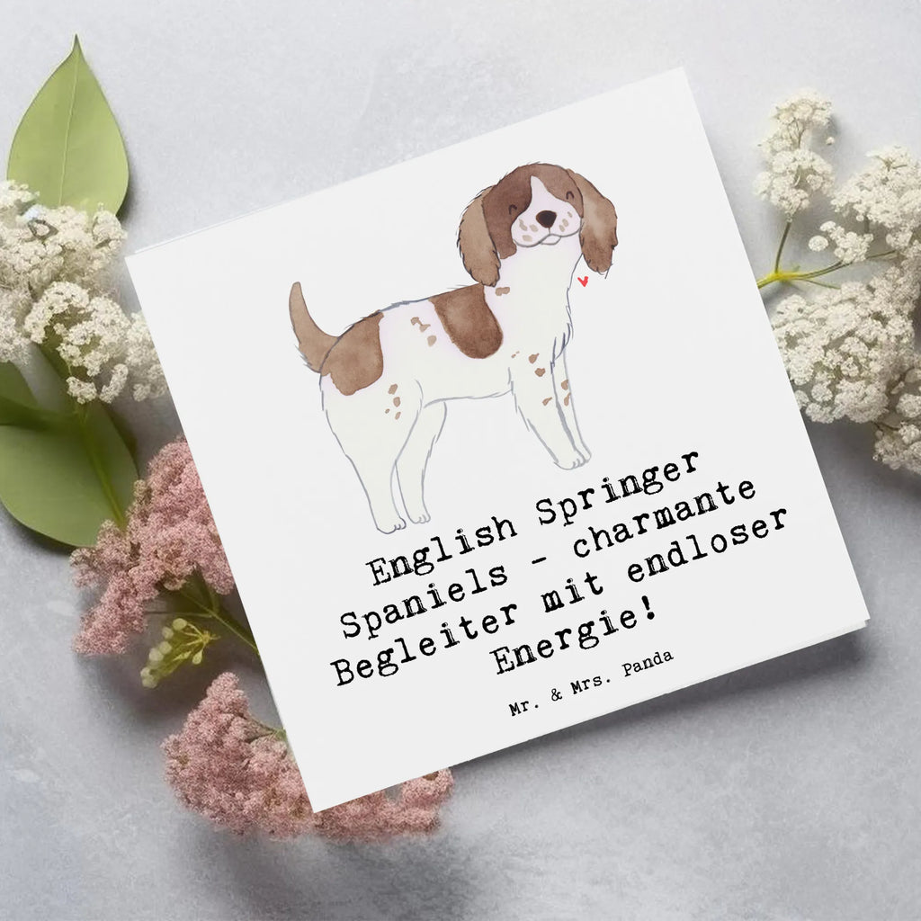 Deluxe Karte English Springer Spaniel Charme Klappkarte, Hochzeitskarte, Karte, Glückwunschkarte, Hochwertige Klappkarte, Einladungskarte, Geburtstagskarte, Hochwertige Grußkarte, Grußkarte, Hund, Hunderasse, Rassehund, Hundebesitzer, Geschenk, Tierfreund, Schenken, Welpe