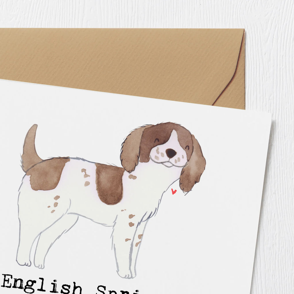 Deluxe Karte English Springer Spaniel Charme Klappkarte, Hochzeitskarte, Karte, Glückwunschkarte, Hochwertige Klappkarte, Einladungskarte, Geburtstagskarte, Hochwertige Grußkarte, Grußkarte, Hund, Hunderasse, Rassehund, Hundebesitzer, Geschenk, Tierfreund, Schenken, Welpe