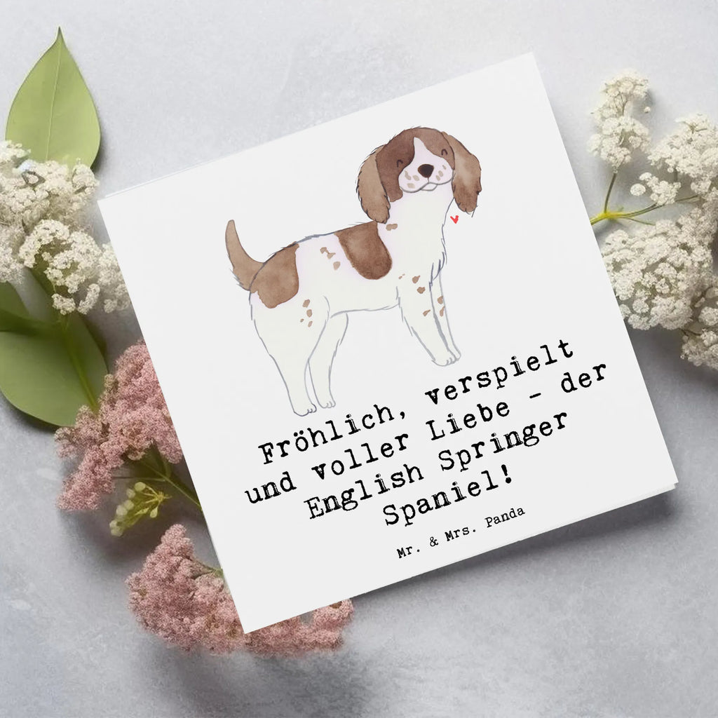 Deluxe Karte English Springer Spaniel Freude Karte, Grußkarte, Geburtstagskarte, Hochwertige Grußkarte, Einladungskarte, Hochwertige Klappkarte, Hochzeitskarte, Glückwunschkarte, Klappkarte, Hund, Hunderasse, Rassehund, Hundebesitzer, Geschenk, Tierfreund, Schenken, Welpe