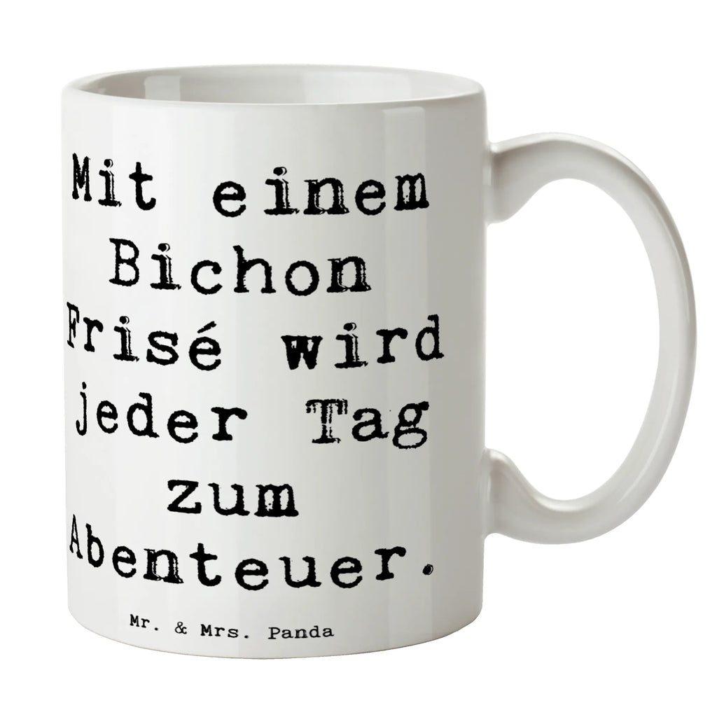 Mug Saying Mit einem Bichon Frisé wird jeder Tag zum Abenteuer. Teetasse, Bürotasse, Tasse mit Zitaten, Geschenktasse, Keramiktasse, Tasse, Kaffeetasse, Tasse mit Motiven, Porzellantasse, Hund, Hunderasse, Rassehund, Hundebesitzer, Geschenk, Tierfreund, Schenken, Welpe