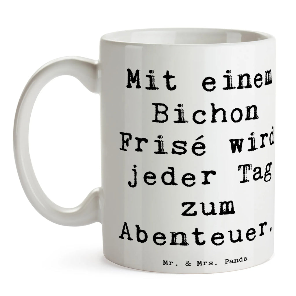 Mug Saying Mit einem Bichon Frisé wird jeder Tag zum Abenteuer. Teetasse, Bürotasse, Tasse mit Zitaten, Geschenktasse, Keramiktasse, Tasse, Kaffeetasse, Tasse mit Motiven, Porzellantasse, Hund, Hunderasse, Rassehund, Hundebesitzer, Geschenk, Tierfreund, Schenken, Welpe