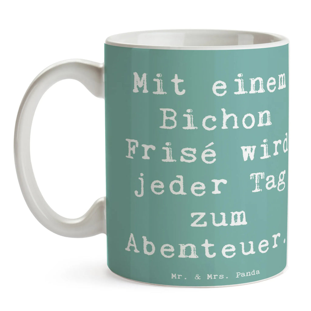 Mug Saying Mit einem Bichon Frisé wird jeder Tag zum Abenteuer. Teetasse, Bürotasse, Tasse mit Zitaten, Geschenktasse, Keramiktasse, Tasse, Kaffeetasse, Tasse mit Motiven, Porzellantasse, Hund, Hunderasse, Rassehund, Hundebesitzer, Geschenk, Tierfreund, Schenken, Welpe