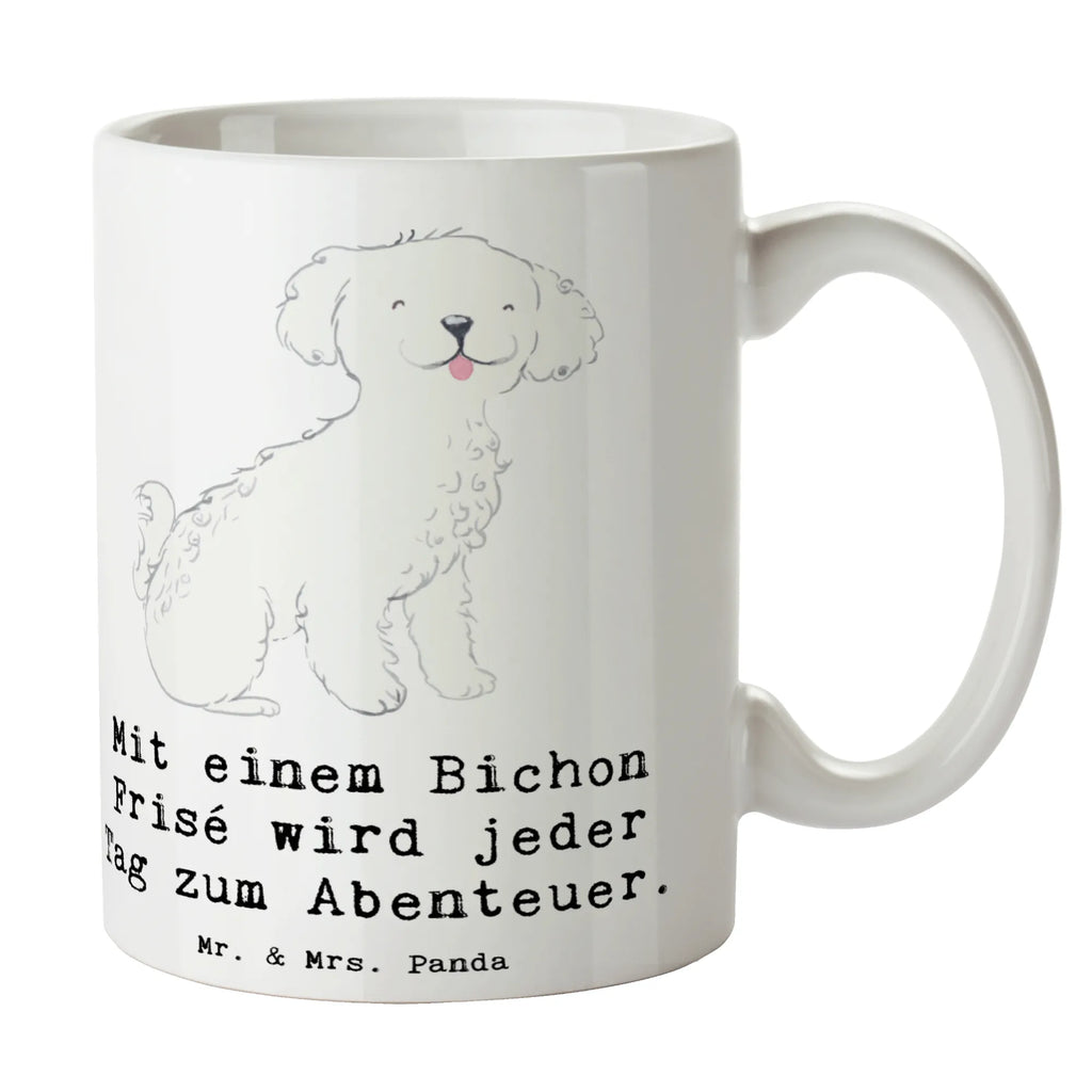 Mug Mit einem Bichon Frisé wird jeder Tag zum Abenteuer. Tasse, Geschenktasse, Keramiktasse, Bürotasse, Tasse mit Motiven, Kaffeetasse, Porzellantasse, Tasse mit Zitaten, Teetasse, Hund, Hunderasse, Rassehund, Hundebesitzer, Geschenk, Tierfreund, Schenken, Welpe