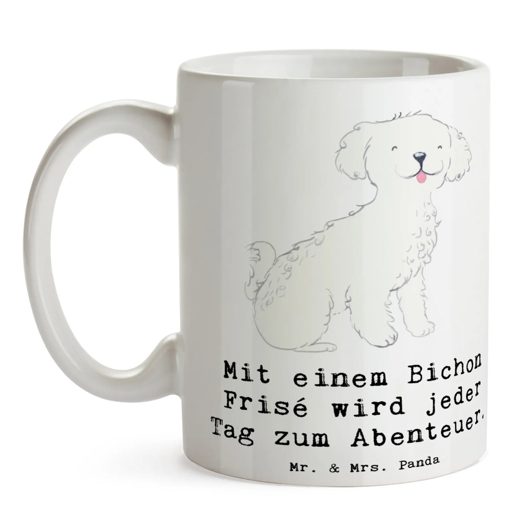 Mug Mit einem Bichon Frisé wird jeder Tag zum Abenteuer. Tasse, Geschenktasse, Keramiktasse, Bürotasse, Tasse mit Motiven, Kaffeetasse, Porzellantasse, Tasse mit Zitaten, Teetasse, Hund, Hunderasse, Rassehund, Hundebesitzer, Geschenk, Tierfreund, Schenken, Welpe