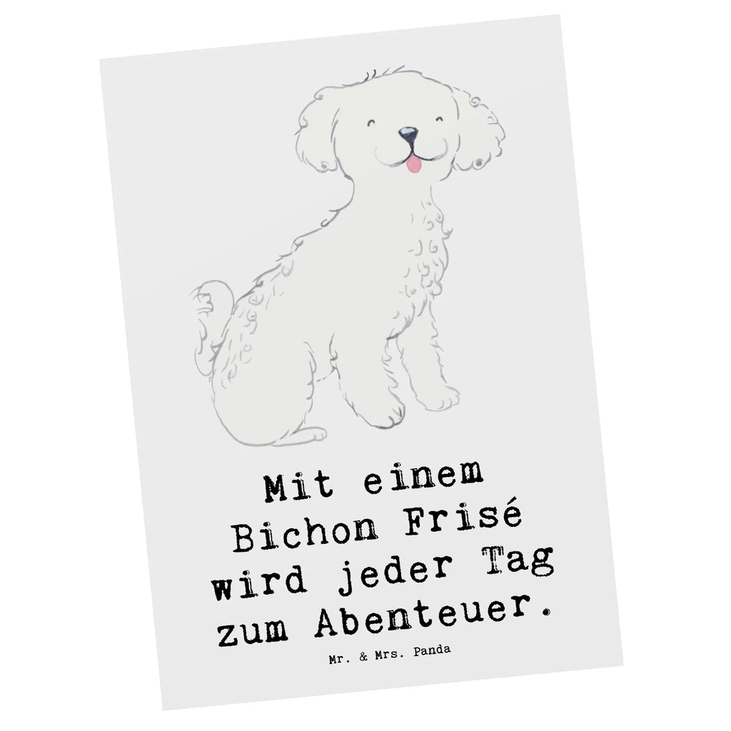 Postcard Mit einem Bichon Frisé wird jeder Tag zum Abenteuer. Karte, Ansichtskarten, Geschenkkarte, Einladungskarte, Geburtstagskarte, Ansichtskarte, Postkarte, Dankeskarte, Grußkarte, Einladung, Einladungskarten Geburtstag, Einladung Geburtstag, Hund, Hunderasse, Rassehund, Hundebesitzer, Geschenk, Tierfreund, Schenken, Welpe
