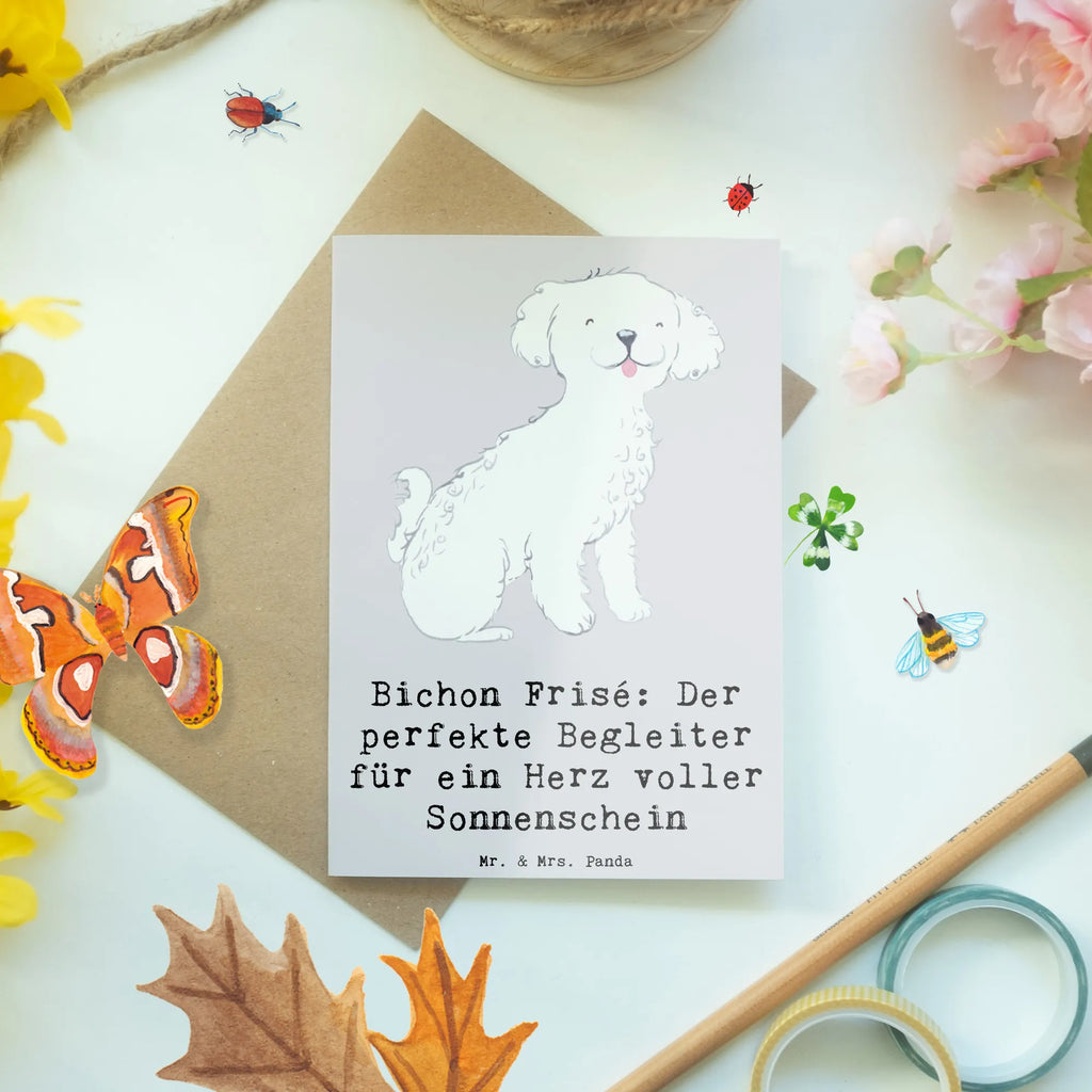 Greetings card Bichon Frisé: Der perfekte Begleiter für ein Herz voller Sonnenschein Karte, Ansichtskarten, Einladungskarte, Grußkarte, Klappkarte, Glückwunschkarte, Geburtstagskarte, Hochzeitskarte, Hund, Hunderasse, Rassehund, Hundebesitzer, Geschenk, Tierfreund, Schenken, Welpe