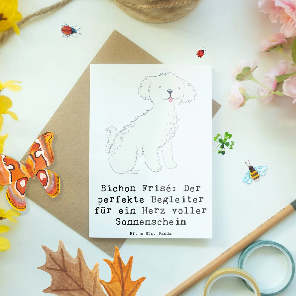 Greetings card Bichon Frisé: Der perfekte Begleiter für ein Herz voller Sonnenschein Karte, Ansichtskarten, Einladungskarte, Grußkarte, Klappkarte, Glückwunschkarte, Geburtstagskarte, Hochzeitskarte, Hund, Hunderasse, Rassehund, Hundebesitzer, Geschenk, Tierfreund, Schenken, Welpe