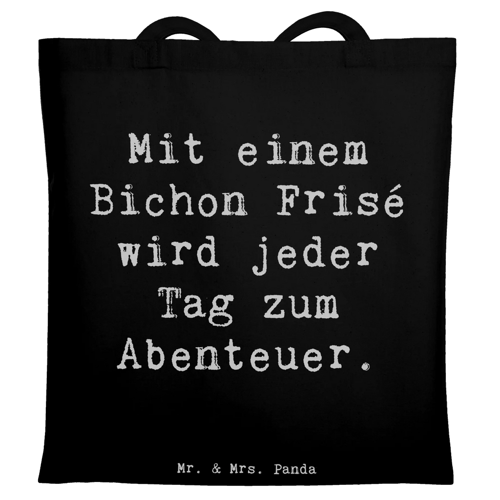 Tragetasche Spruch Mit einem Bichon Frisé wird jeder Tag zum Abenteuer. Einkaufstüte, Shopper, Jutetasche, Laptoptasche, Umhängetasche, Beuteltasche, Stofftasche, Einkaufstasche, Strandtasche, Schultertasche, Beutel, Jutebeutel, Tasche, Tragetasche, Stoffbeutel, Badetasche, Hund, Hunderasse, Rassehund, Hundebesitzer, Geschenk, Tierfreund, Schenken, Welpe