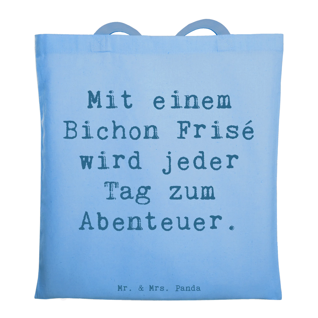 Tragetasche Spruch Mit einem Bichon Frisé wird jeder Tag zum Abenteuer. Einkaufstüte, Shopper, Jutetasche, Laptoptasche, Umhängetasche, Beuteltasche, Stofftasche, Einkaufstasche, Strandtasche, Schultertasche, Beutel, Jutebeutel, Tasche, Tragetasche, Stoffbeutel, Badetasche, Hund, Hunderasse, Rassehund, Hundebesitzer, Geschenk, Tierfreund, Schenken, Welpe