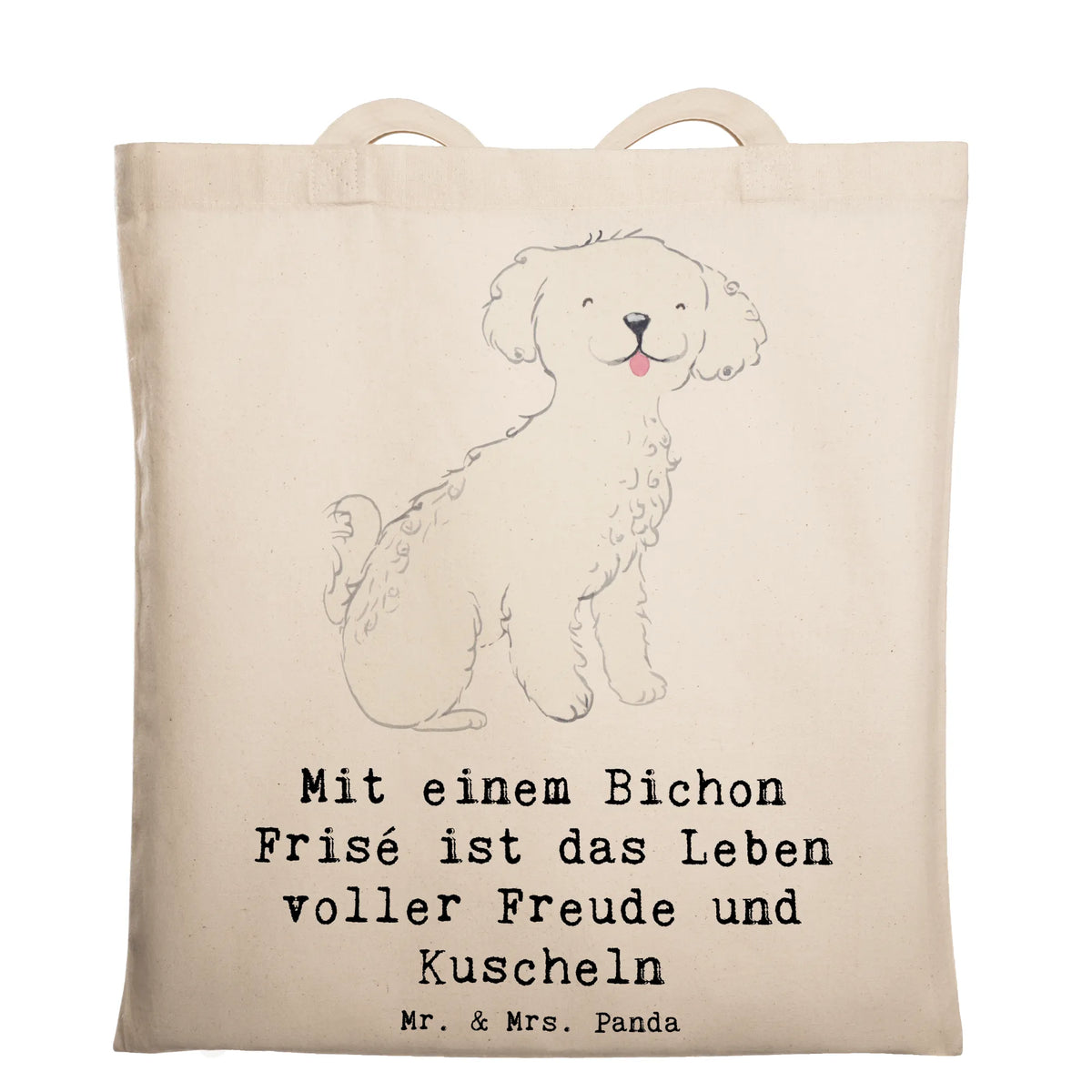Torba Mit einem Bichon Frisé ist das Leben voller Freude und Kuscheln dawanie, prezent, szczeniak, miłośnik zwierząt, właściciel psa, pies rasowy, Pies, rasa psa