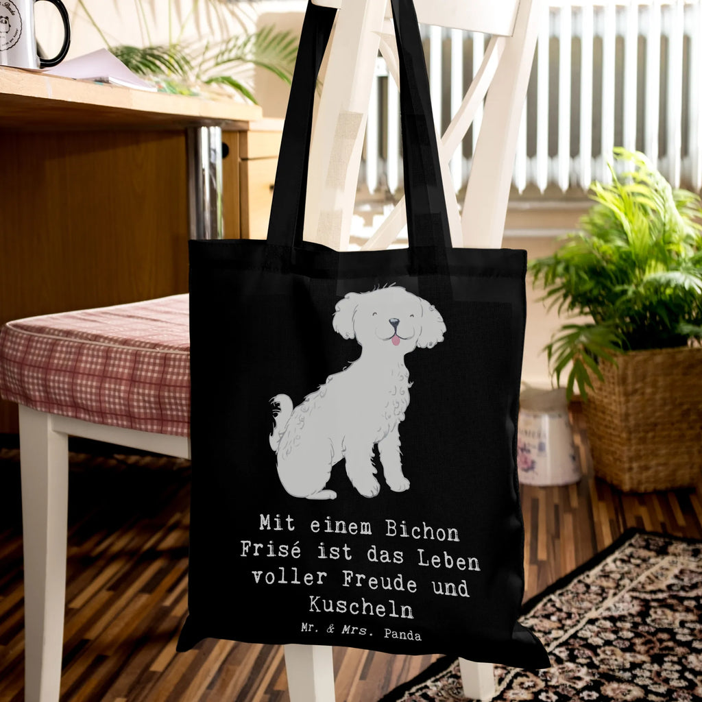 Tote bag Mit einem Bichon Frisé ist das Leben voller Freude und Kuscheln Tasche, Tragetasche, Umhängetasche, Beutel, Beuteltasche, Jutetasche, Shopper, Stoffbeutel, Einkaufstüte, Strandtasche, Schultertasche, Einkaufstasche, Stofftasche, Jutebeutel, Laptoptasche, Badetasche, Hund, Hunderasse, Rassehund, Hundebesitzer, Geschenk, Tierfreund, Schenken, Welpe