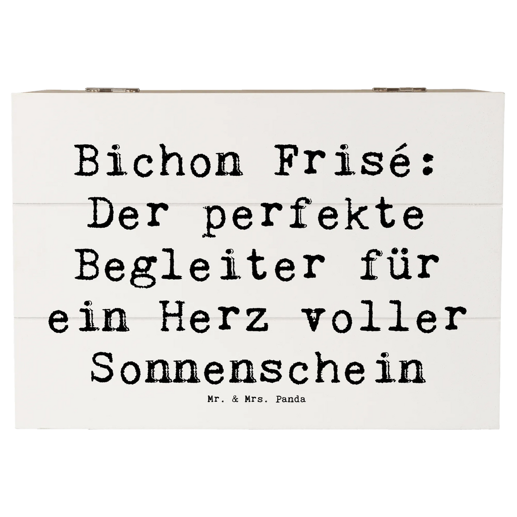 Holzkiste Spruch Bichon Frisé Freude Truhe, Erinnerungsbox, Holzkiste, Schatulle, Geschenkdose, Kiste, Erinnerungskiste, Geschenkbox, XXL, Dekokiste, Aufbewahrungsbox, Schatzkiste, Hund, Hunderasse, Rassehund, Hundebesitzer, Geschenk, Tierfreund, Schenken, Welpe