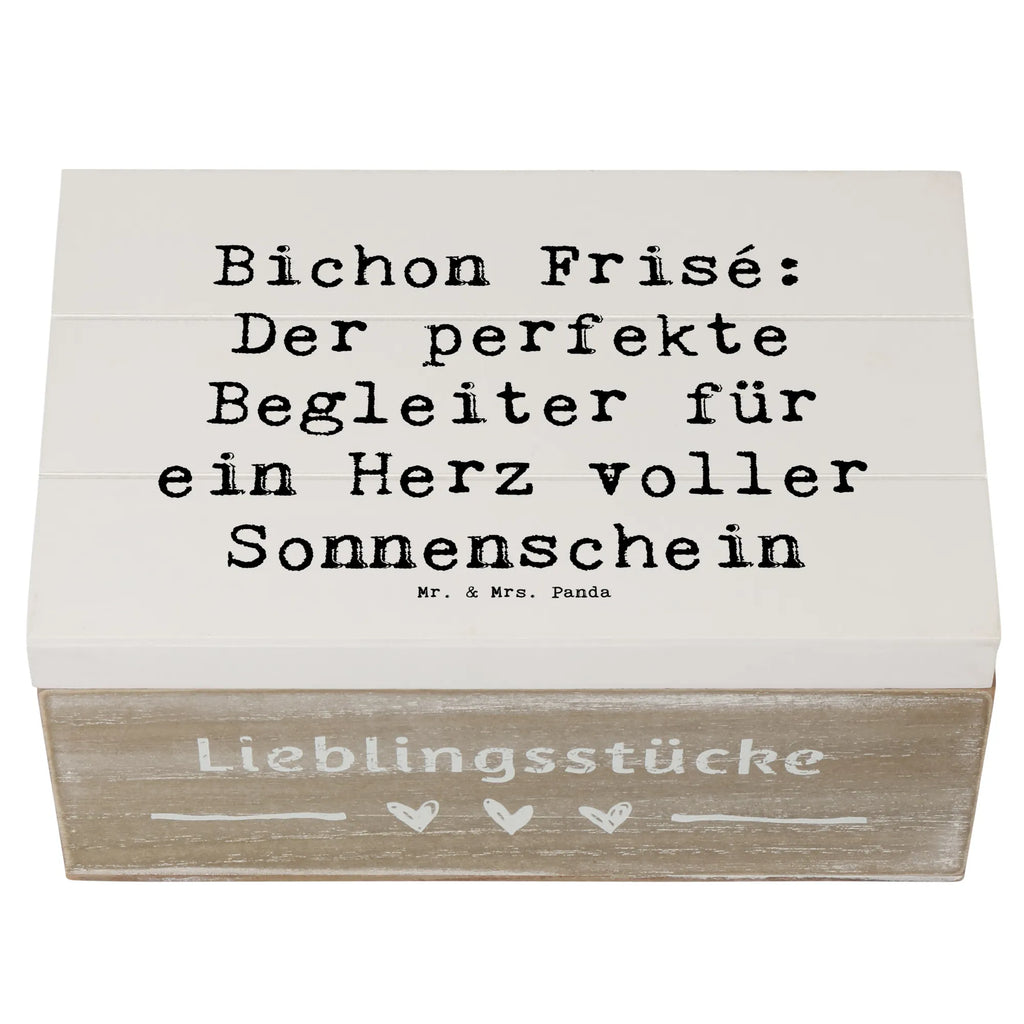 Holzkiste Spruch Bichon Frisé Freude Truhe, Erinnerungsbox, Holzkiste, Schatulle, Geschenkdose, Kiste, Erinnerungskiste, Geschenkbox, XXL, Dekokiste, Aufbewahrungsbox, Schatzkiste, Hund, Hunderasse, Rassehund, Hundebesitzer, Geschenk, Tierfreund, Schenken, Welpe