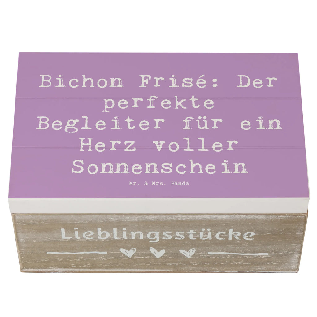 Holzkiste Spruch Bichon Frisé Freude Truhe, Erinnerungsbox, Holzkiste, Schatulle, Geschenkdose, Kiste, Erinnerungskiste, Geschenkbox, XXL, Dekokiste, Aufbewahrungsbox, Schatzkiste, Hund, Hunderasse, Rassehund, Hundebesitzer, Geschenk, Tierfreund, Schenken, Welpe