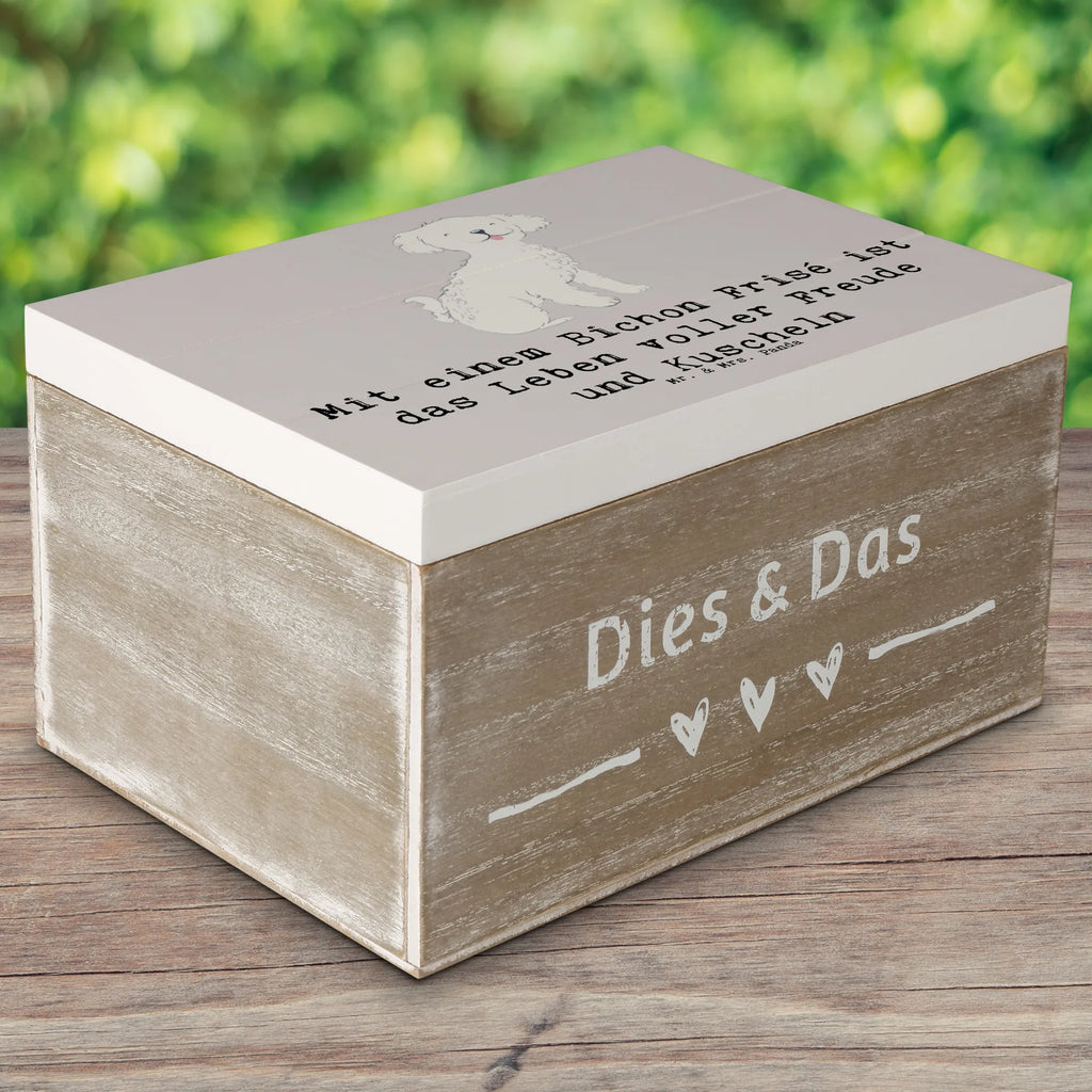 Holzkiste Bichon Frisé Freude Dekokiste, Truhe, Erinnerungsbox, Holzkiste, Erinnerungskiste, Aufbewahrungsbox, Geschenkdose, Schatzkiste, XXL, Schatulle, Kiste, Geschenkbox, Hund, Hunderasse, Rassehund, Hundebesitzer, Geschenk, Tierfreund, Schenken, Welpe