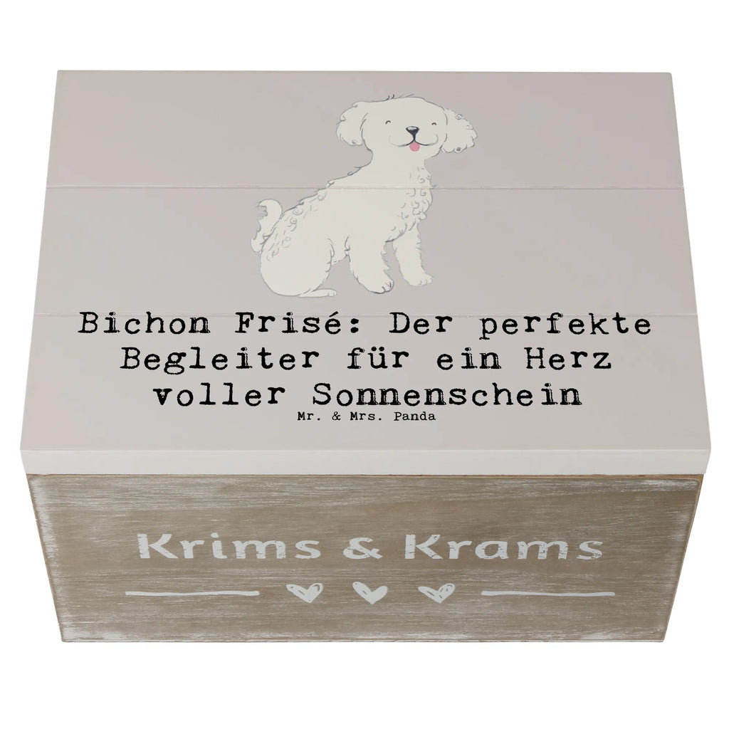 Holzkiste Bichon Frisé Freude Schatulle, Schatzkiste, Dekokiste, Kiste, Geschenkdose, Erinnerungsbox, XXL, Aufbewahrungsbox, Erinnerungskiste, Geschenkbox, Truhe, Holzkiste, Hund, Hunderasse, Rassehund, Hundebesitzer, Geschenk, Tierfreund, Schenken, Welpe
