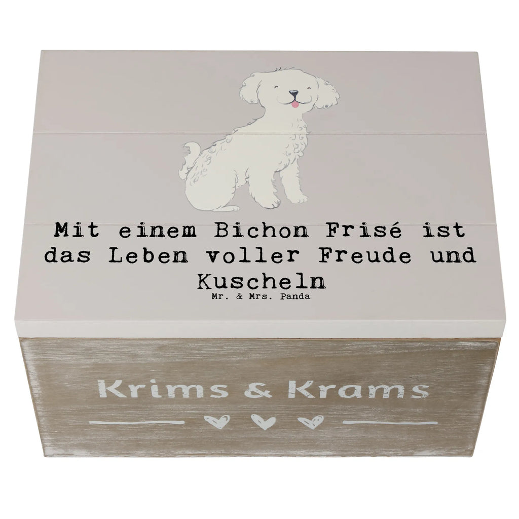 Holzkiste Bichon Frisé Freude Dekokiste, Truhe, Erinnerungsbox, Holzkiste, Erinnerungskiste, Aufbewahrungsbox, Geschenkdose, Schatzkiste, XXL, Schatulle, Kiste, Geschenkbox, Hund, Hunderasse, Rassehund, Hundebesitzer, Geschenk, Tierfreund, Schenken, Welpe