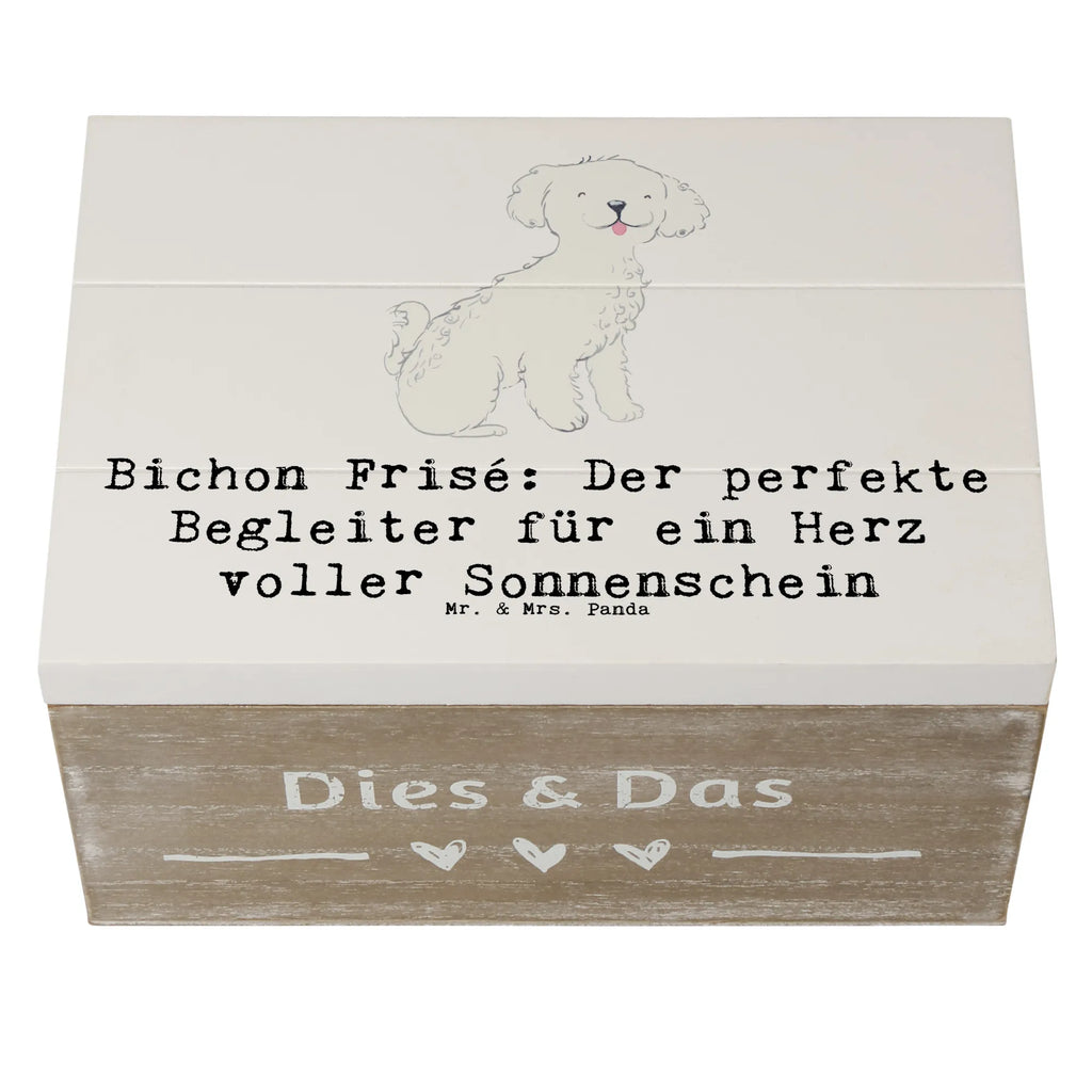 Holzkiste Bichon Frisé Freude Schatulle, Schatzkiste, Dekokiste, Kiste, Geschenkdose, Erinnerungsbox, XXL, Aufbewahrungsbox, Erinnerungskiste, Geschenkbox, Truhe, Holzkiste, Hund, Hunderasse, Rassehund, Hundebesitzer, Geschenk, Tierfreund, Schenken, Welpe