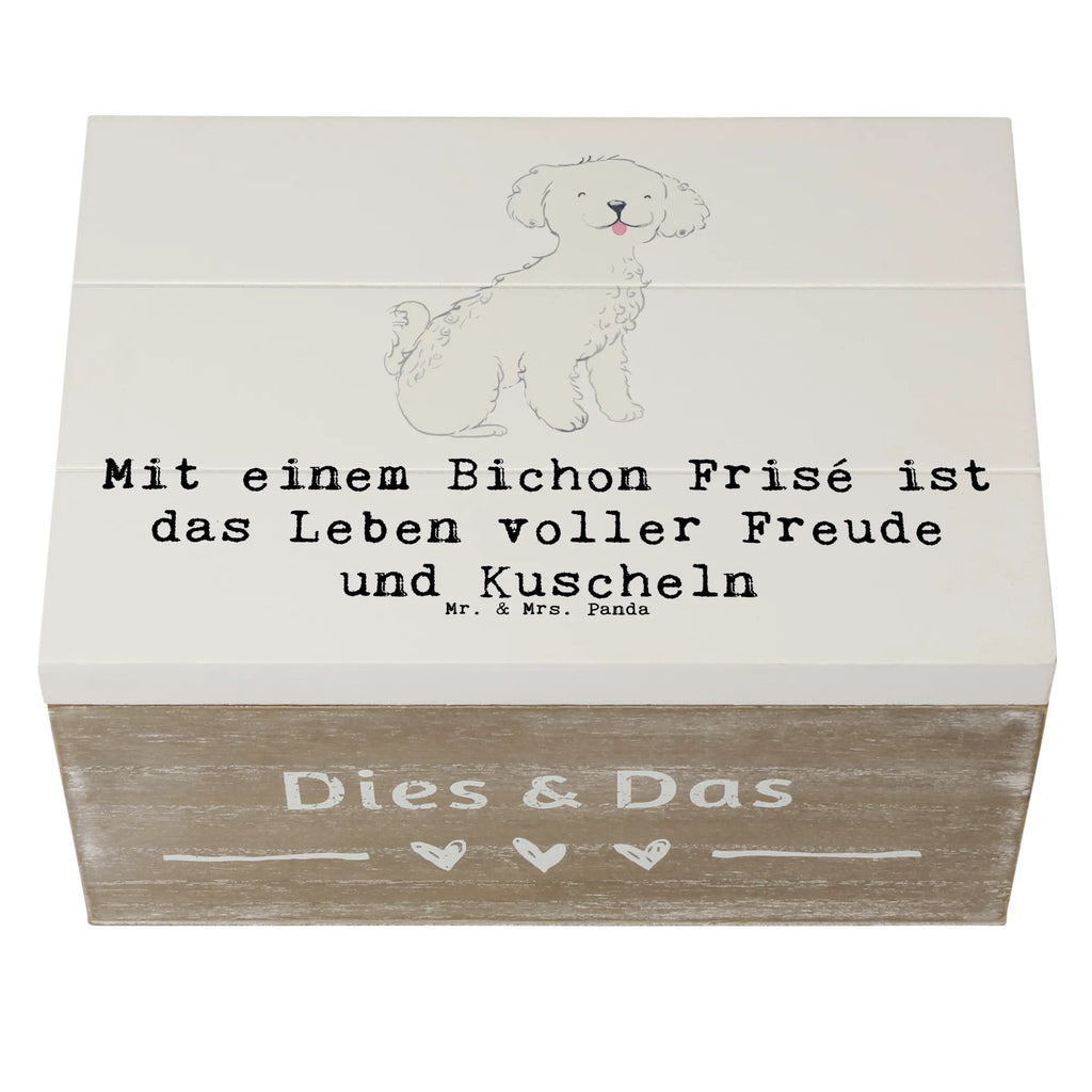 Holzkiste Bichon Frisé Freude Dekokiste, Truhe, Erinnerungsbox, Holzkiste, Erinnerungskiste, Aufbewahrungsbox, Geschenkdose, Schatzkiste, XXL, Schatulle, Kiste, Geschenkbox, Hund, Hunderasse, Rassehund, Hundebesitzer, Geschenk, Tierfreund, Schenken, Welpe