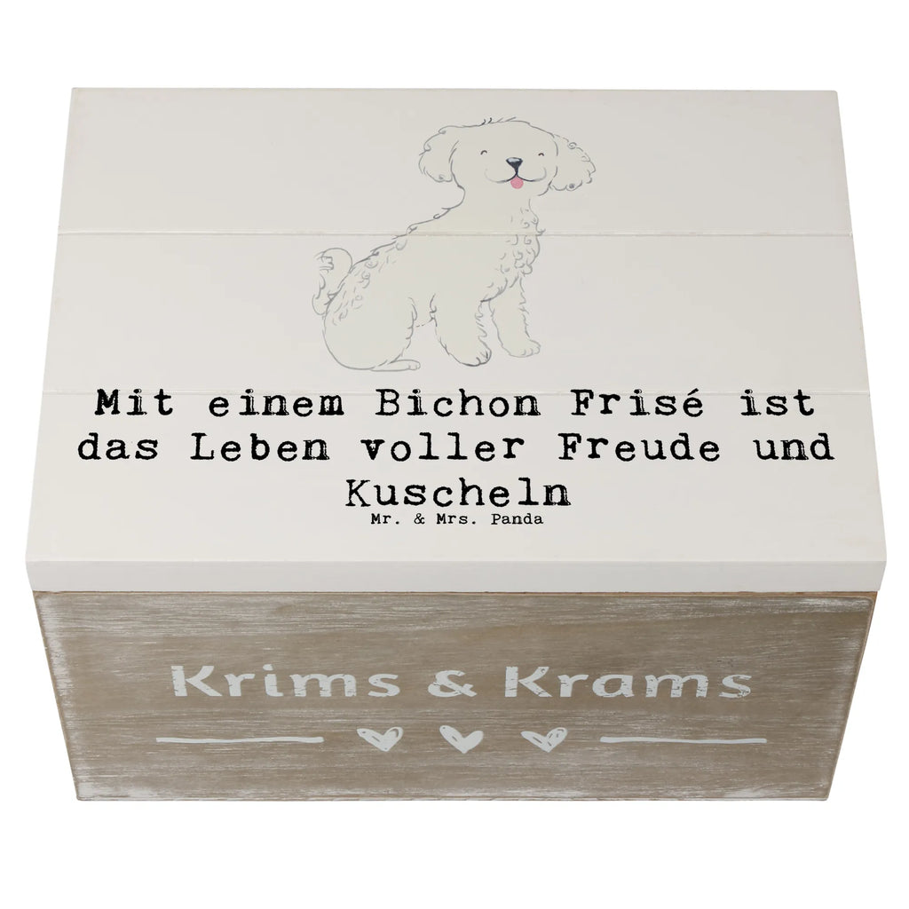 Holzkiste Bichon Frisé Freude Dekokiste, Truhe, Erinnerungsbox, Holzkiste, Erinnerungskiste, Aufbewahrungsbox, Geschenkdose, Schatzkiste, XXL, Schatulle, Kiste, Geschenkbox, Hund, Hunderasse, Rassehund, Hundebesitzer, Geschenk, Tierfreund, Schenken, Welpe