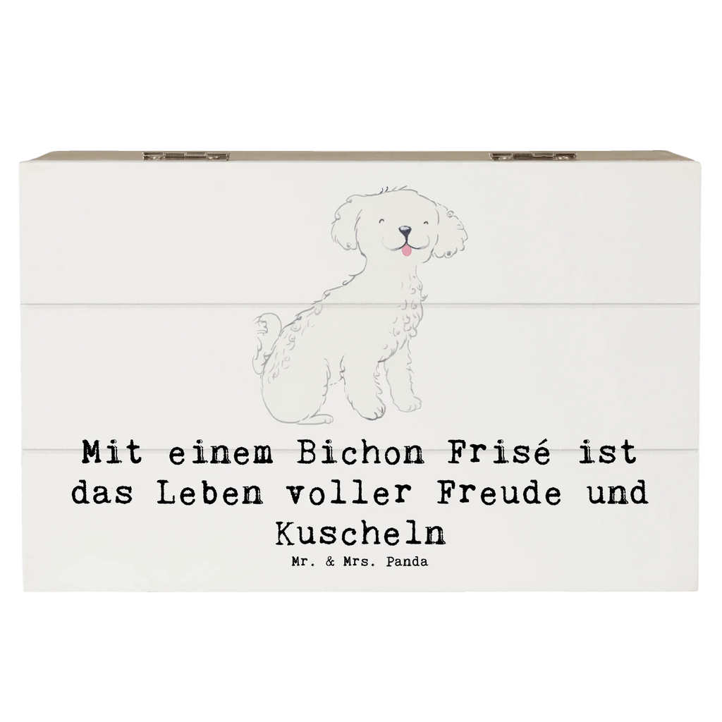 Holzkiste Bichon Frisé Freude Dekokiste, Truhe, Erinnerungsbox, Holzkiste, Erinnerungskiste, Aufbewahrungsbox, Geschenkdose, Schatzkiste, XXL, Schatulle, Kiste, Geschenkbox, Hund, Hunderasse, Rassehund, Hundebesitzer, Geschenk, Tierfreund, Schenken, Welpe