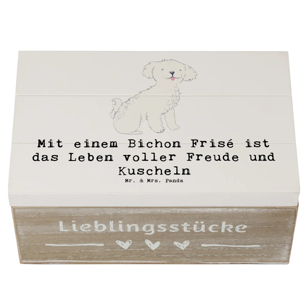 Holzkiste Bichon Frisé Freude Dekokiste, Truhe, Erinnerungsbox, Holzkiste, Erinnerungskiste, Aufbewahrungsbox, Geschenkdose, Schatzkiste, XXL, Schatulle, Kiste, Geschenkbox, Hund, Hunderasse, Rassehund, Hundebesitzer, Geschenk, Tierfreund, Schenken, Welpe