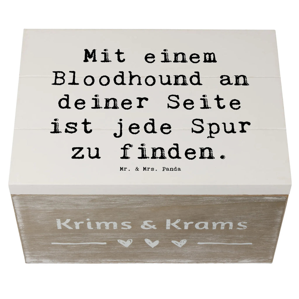 Holzkiste Spruch Bloodhound Spur Schatzkiste, Aufbewahrungsbox, Erinnerungskiste, Holzkiste, Schatulle, Dekokiste, Geschenkdose, Truhe, Kiste, Geschenkbox, Erinnerungsbox, XXL, Hund, Hunderasse, Rassehund, Hundebesitzer, Geschenk, Tierfreund, Schenken, Welpe