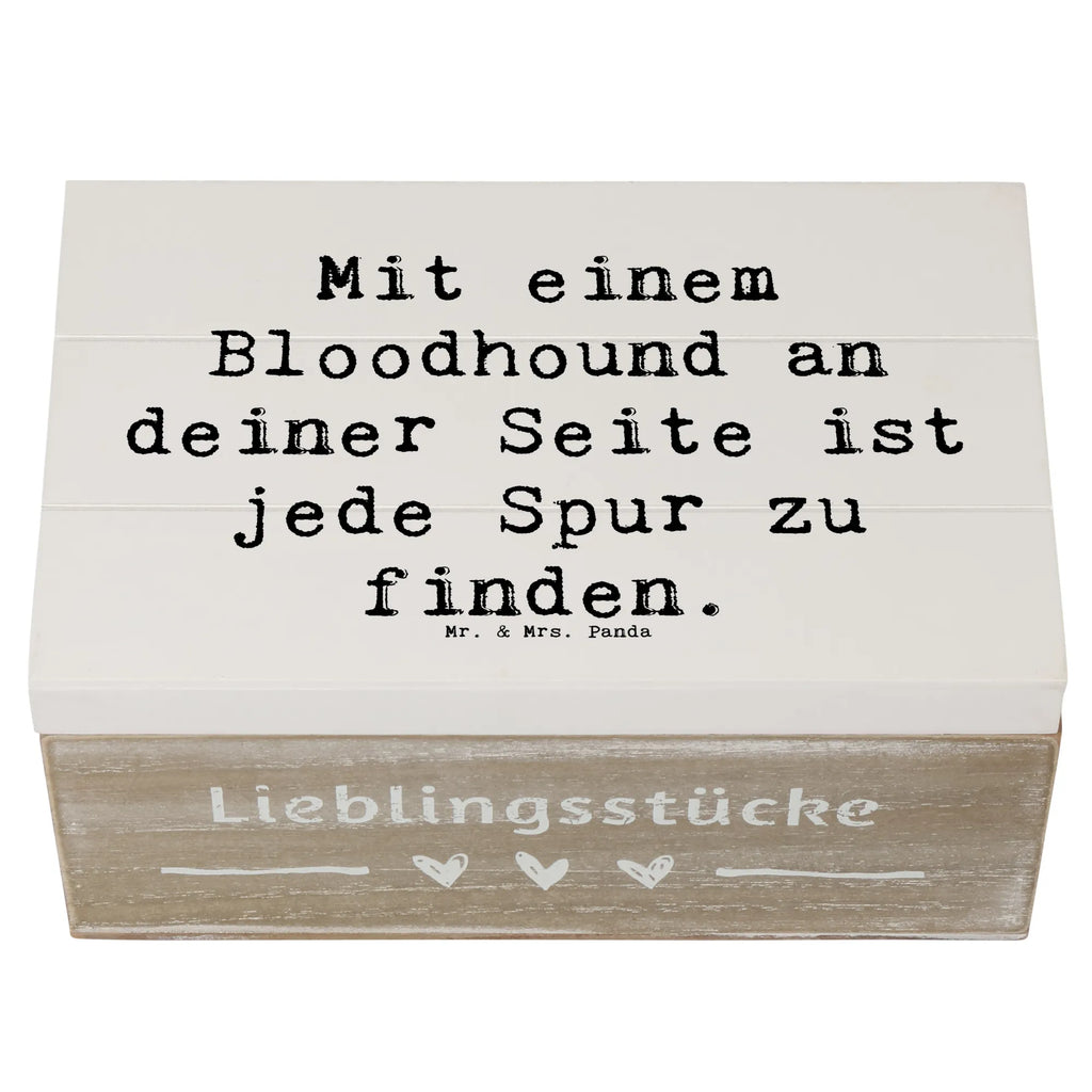 Holzkiste Spruch Bloodhound Spur Schatzkiste, Aufbewahrungsbox, Erinnerungskiste, Holzkiste, Schatulle, Dekokiste, Geschenkdose, Truhe, Kiste, Geschenkbox, Erinnerungsbox, XXL, Hund, Hunderasse, Rassehund, Hundebesitzer, Geschenk, Tierfreund, Schenken, Welpe