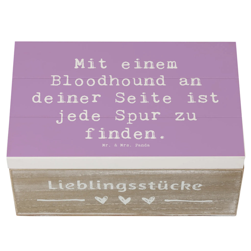 Holzkiste Spruch Bloodhound Spur Schatzkiste, Aufbewahrungsbox, Erinnerungskiste, Holzkiste, Schatulle, Dekokiste, Geschenkdose, Truhe, Kiste, Geschenkbox, Erinnerungsbox, XXL, Hund, Hunderasse, Rassehund, Hundebesitzer, Geschenk, Tierfreund, Schenken, Welpe