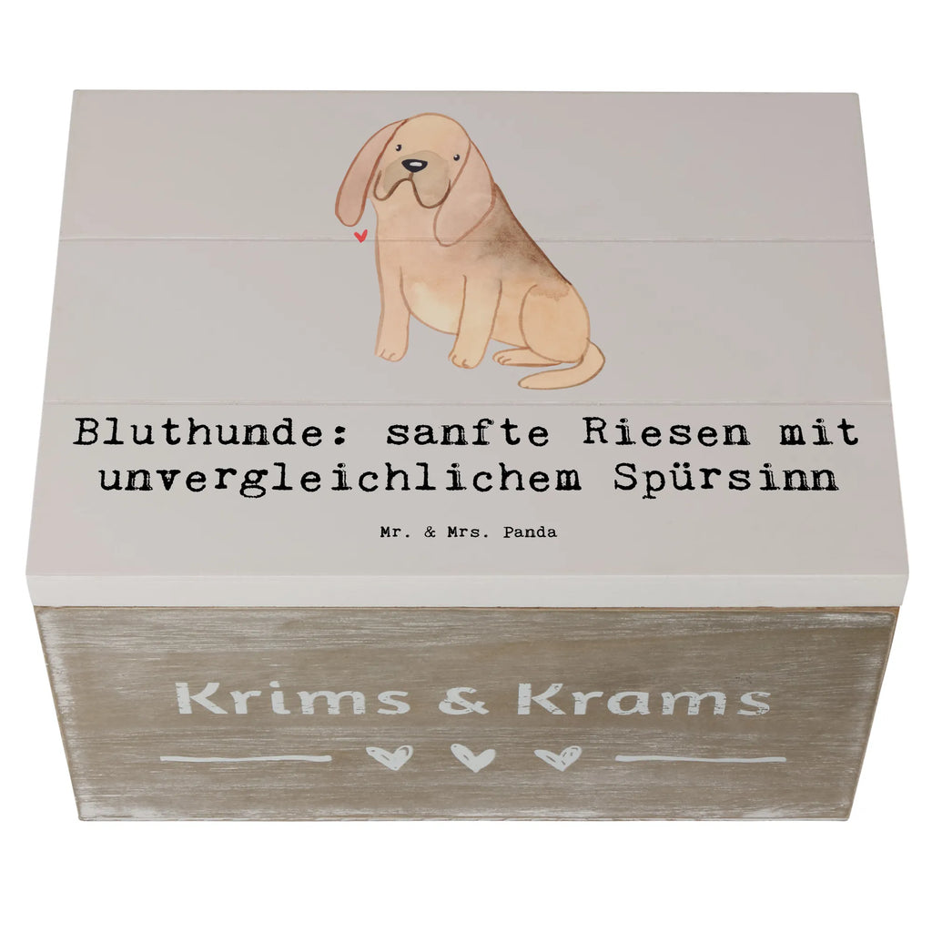 Wooden chest Bluthunde: sanfte Riesen mit unvergleichlichem Spürsinn Schatzkiste, Truhe, Dekokiste, Holzkiste, Erinnerungskiste, Aufbewahrungsbox, Geschenkdose, Kiste, Geschenkbox, XXL, Erinnerungsbox, Schatulle, Hund, Hunderasse, Rassehund, Hundebesitzer, Geschenk, Tierfreund, Schenken, Welpe
