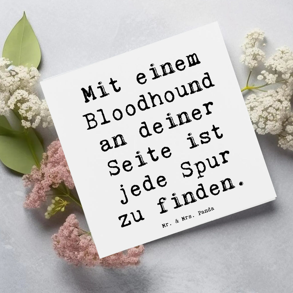 Deluxe Karte Spruch Bloodhound Spur Grußkarte, Geburtstagskarte, Klappkarte, Karte, Hochwertige Grußkarte, Glückwunschkarte, Hochzeitskarte, Hochwertige Klappkarte, Einladungskarte, Hund, Hunderasse, Rassehund, Hundebesitzer, Geschenk, Tierfreund, Schenken, Welpe