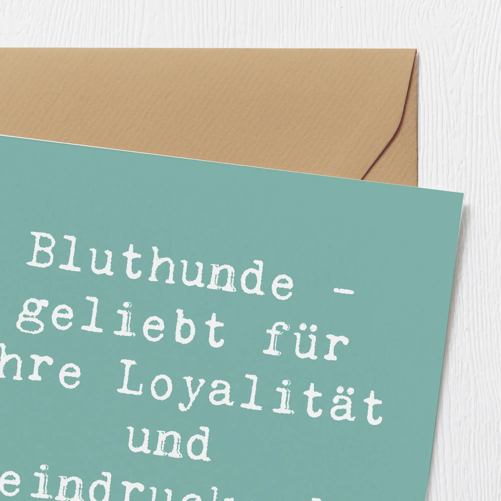Deluxe Karte Spruch Loyaler Bluthund Karte, Klappkarte, Hochzeitskarte, Einladungskarte, Geburtstagskarte, Grußkarte, Hochwertige Klappkarte, Glückwunschkarte, Hochwertige Grußkarte, Hund, Hunderasse, Rassehund, Hundebesitzer, Geschenk, Tierfreund, Schenken, Welpe