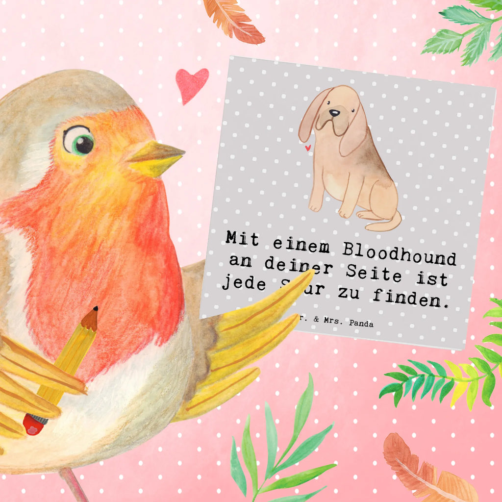 Deluxe Karte Bloodhound Spur Geburtstagskarte, Hochwertige Grußkarte, Hochzeitskarte, Karte, Grußkarte, Klappkarte, Einladungskarte, Hochwertige Klappkarte, Glückwunschkarte, Hund, Hunderasse, Rassehund, Hundebesitzer, Geschenk, Tierfreund, Schenken, Welpe