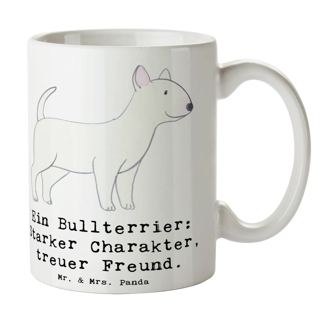 Mug Ein Bullterrier: Starker Charakter, treuer Freund. Keramiktasse, Tasse mit Zitaten, Teetasse, Porzellantasse, Kaffeetasse, Tasse mit Motiven, Tasse, Bürotasse, Geschenktasse, Hund, Hunderasse, Rassehund, Hundebesitzer, Geschenk, Tierfreund, Schenken, Welpe