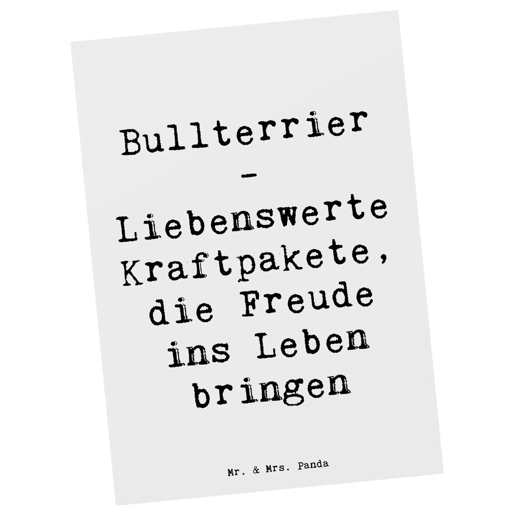Postkarte Spruch Bullterrier Kraftpaket Ansichtskarte, Karte, Einladung Geburtstag, Einladungskarte, Einladungskarten Geburtstag, Ansichtskarten, Grußkarte, Geburtstagskarte, Postkarte, Geschenkkarte, Einladung, Dankeskarte, Hund, Hunderasse, Rassehund, Hundebesitzer, Geschenk, Tierfreund, Schenken, Welpe