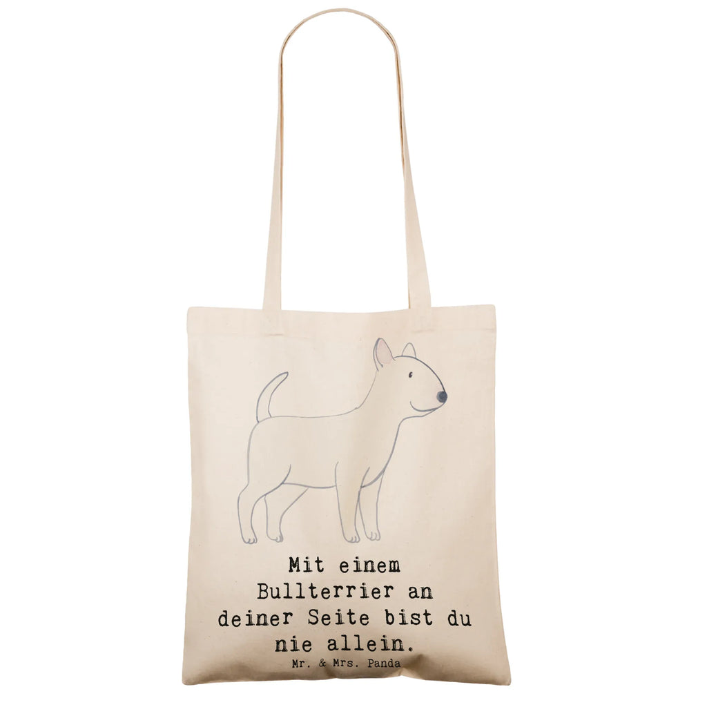 Tragetasche Bullterrier Begleiter Stofftasche, Strandtasche, Laptoptasche, Einkaufstasche, Schultertasche, Tragetasche, Beuteltasche, Umhängetasche, Einkaufstüte, Tasche, Shopper, Jutebeutel, Badetasche, Beutel, Jutetasche, Stoffbeutel, Hund, Hunderasse, Rassehund, Hundebesitzer, Geschenk, Tierfreund, Schenken, Welpe