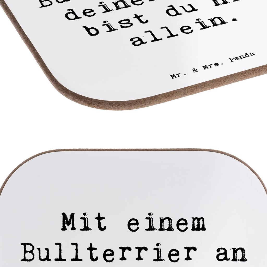 Square coaster Saying Mit einem Bullterrier an deiner Seite bist du nie allein. Untersetzer Gläser, Glasuntersetzer, Untersetzer aus Holz, Getränkeuntersetzer, Untersetzer Design, Holzuntersetzer, Untersetzer, Korkuntersetzer, Untersetzer Holz, Untersetzer für Gläser, Bierdeckel, Tassen Untersetzer, Hund, Hunderasse, Rassehund, Hundebesitzer, Geschenk, Tierfreund, Schenken, Welpe