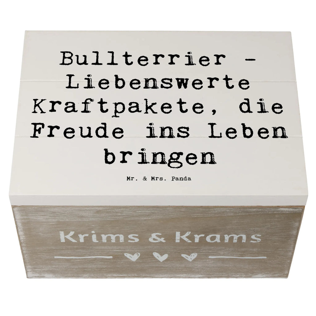 Holzkiste Spruch Bullterrier Kraftpaket Erinnerungsbox, Holzkiste, Truhe, Schatzkiste, Kiste, Aufbewahrungsbox, Erinnerungskiste, Geschenkdose, Schatulle, Geschenkbox, Dekokiste, XXL, Hund, Hunderasse, Rassehund, Hundebesitzer, Geschenk, Tierfreund, Schenken, Welpe