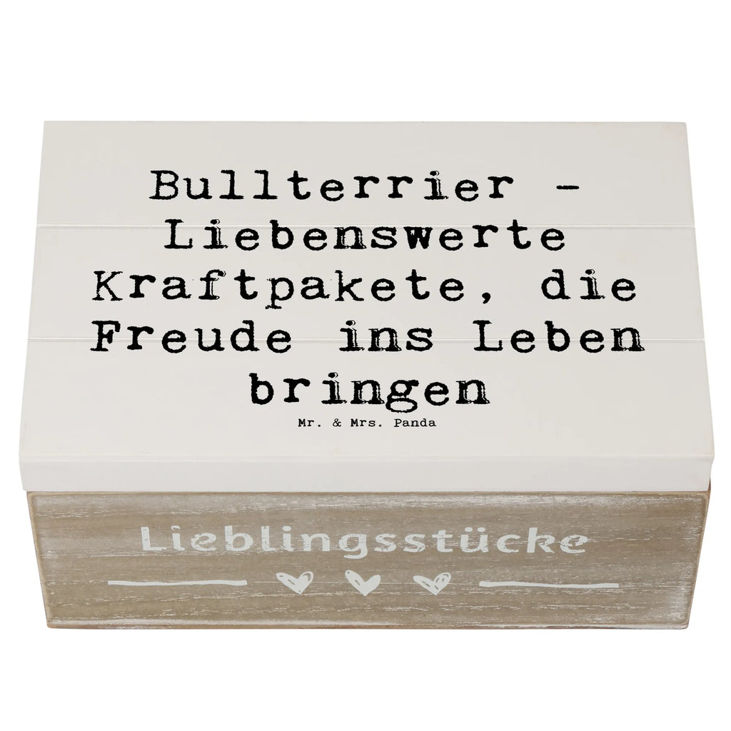 Holzkiste Spruch Bullterrier Kraftpaket Erinnerungsbox, Holzkiste, Truhe, Schatzkiste, Kiste, Aufbewahrungsbox, Erinnerungskiste, Geschenkdose, Schatulle, Geschenkbox, Dekokiste, XXL, Hund, Hunderasse, Rassehund, Hundebesitzer, Geschenk, Tierfreund, Schenken, Welpe