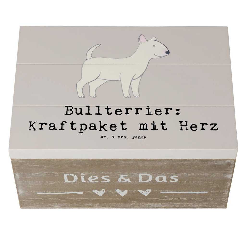 Holzkiste Bullterrier Kraftpaket Kiste, Geschenkbox, XXL, Erinnerungskiste, Geschenkdose, Erinnerungsbox, Schatzkiste, Schatulle, Dekokiste, Truhe, Holzkiste, Aufbewahrungsbox, Hund, Hunderasse, Rassehund, Hundebesitzer, Geschenk, Tierfreund, Schenken, Welpe