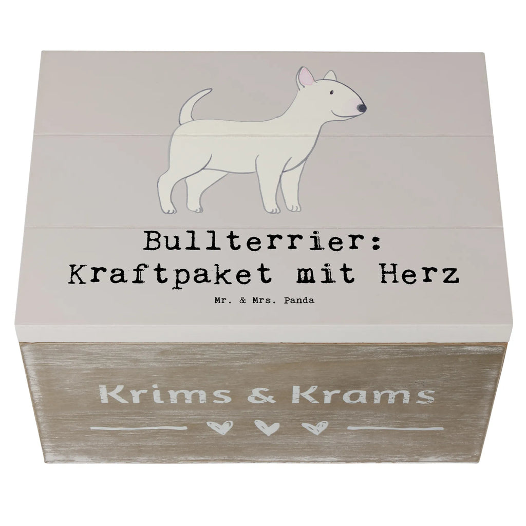 Holzkiste Bullterrier Kraftpaket Kiste, Geschenkbox, XXL, Erinnerungskiste, Geschenkdose, Erinnerungsbox, Schatzkiste, Schatulle, Dekokiste, Truhe, Holzkiste, Aufbewahrungsbox, Hund, Hunderasse, Rassehund, Hundebesitzer, Geschenk, Tierfreund, Schenken, Welpe