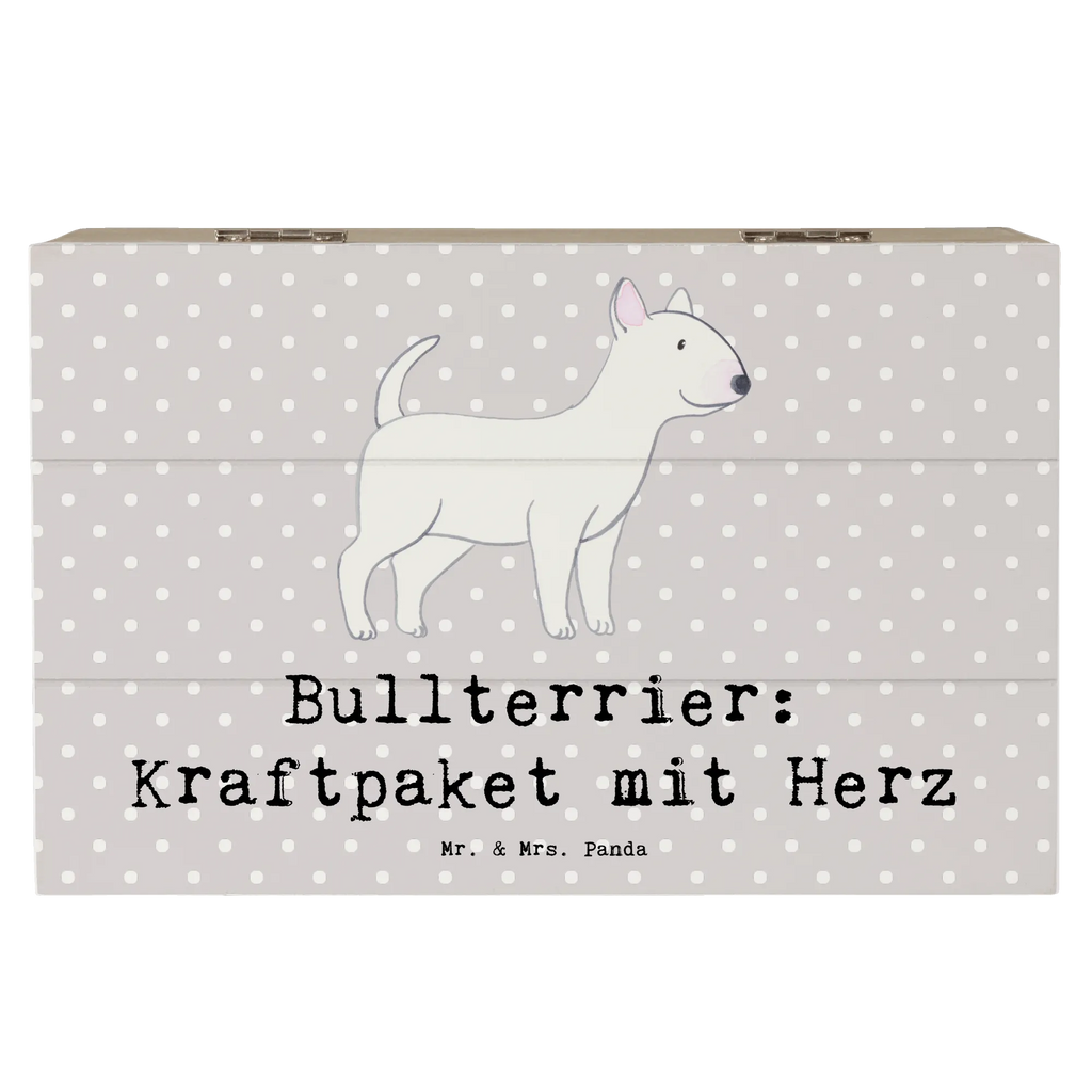 Holzkiste Bullterrier Kraftpaket Kiste, Geschenkbox, XXL, Erinnerungskiste, Geschenkdose, Erinnerungsbox, Schatzkiste, Schatulle, Dekokiste, Truhe, Holzkiste, Aufbewahrungsbox, Hund, Hunderasse, Rassehund, Hundebesitzer, Geschenk, Tierfreund, Schenken, Welpe