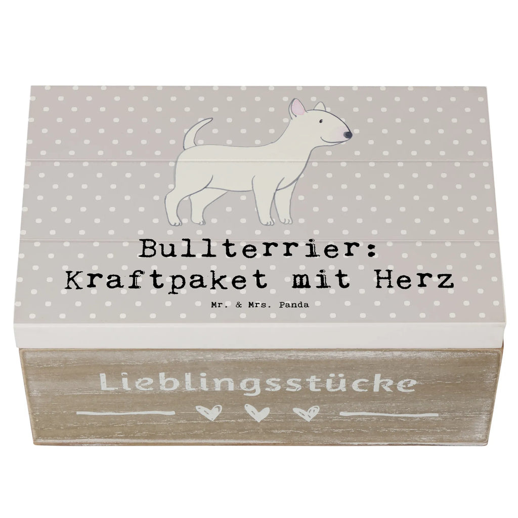 Holzkiste Bullterrier Kraftpaket Kiste, Geschenkbox, XXL, Erinnerungskiste, Geschenkdose, Erinnerungsbox, Schatzkiste, Schatulle, Dekokiste, Truhe, Holzkiste, Aufbewahrungsbox, Hund, Hunderasse, Rassehund, Hundebesitzer, Geschenk, Tierfreund, Schenken, Welpe