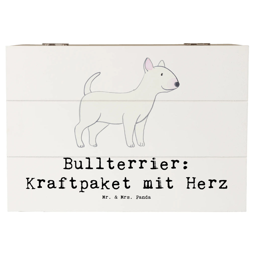 Holzkiste Bullterrier Kraftpaket Kiste, Geschenkbox, XXL, Erinnerungskiste, Geschenkdose, Erinnerungsbox, Schatzkiste, Schatulle, Dekokiste, Truhe, Holzkiste, Aufbewahrungsbox, Hund, Hunderasse, Rassehund, Hundebesitzer, Geschenk, Tierfreund, Schenken, Welpe