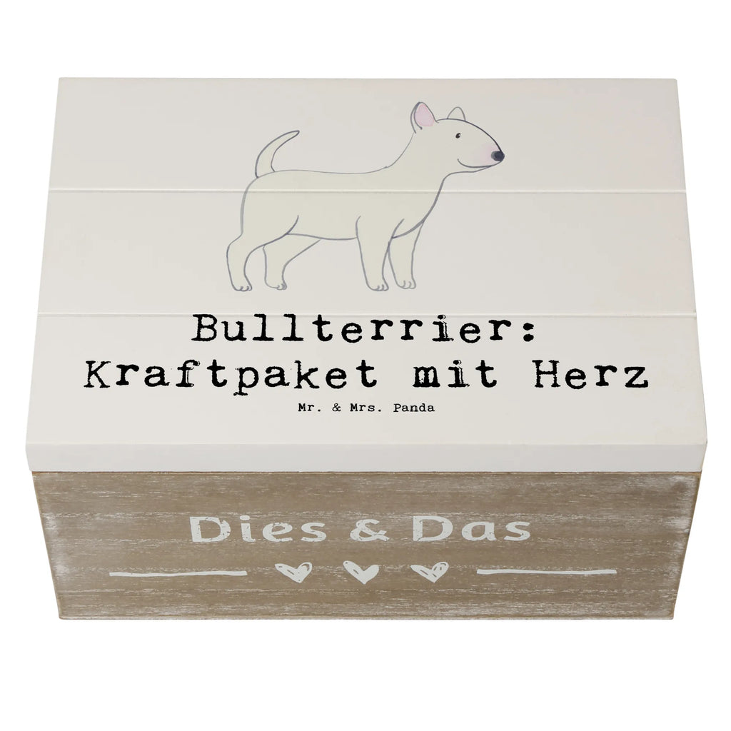 Holzkiste Bullterrier Kraftpaket Kiste, Geschenkbox, XXL, Erinnerungskiste, Geschenkdose, Erinnerungsbox, Schatzkiste, Schatulle, Dekokiste, Truhe, Holzkiste, Aufbewahrungsbox, Hund, Hunderasse, Rassehund, Hundebesitzer, Geschenk, Tierfreund, Schenken, Welpe