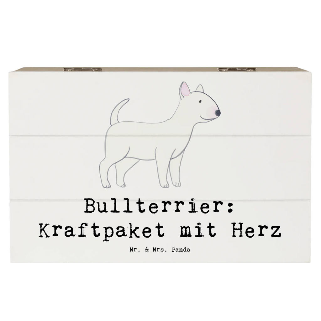 Holzkiste Bullterrier Kraftpaket Kiste, Geschenkbox, XXL, Erinnerungskiste, Geschenkdose, Erinnerungsbox, Schatzkiste, Schatulle, Dekokiste, Truhe, Holzkiste, Aufbewahrungsbox, Hund, Hunderasse, Rassehund, Hundebesitzer, Geschenk, Tierfreund, Schenken, Welpe
