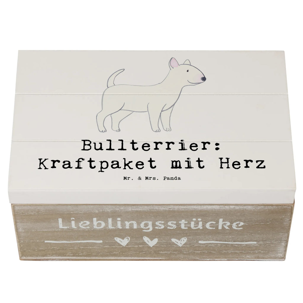 Holzkiste Bullterrier Kraftpaket Kiste, Geschenkbox, XXL, Erinnerungskiste, Geschenkdose, Erinnerungsbox, Schatzkiste, Schatulle, Dekokiste, Truhe, Holzkiste, Aufbewahrungsbox, Hund, Hunderasse, Rassehund, Hundebesitzer, Geschenk, Tierfreund, Schenken, Welpe