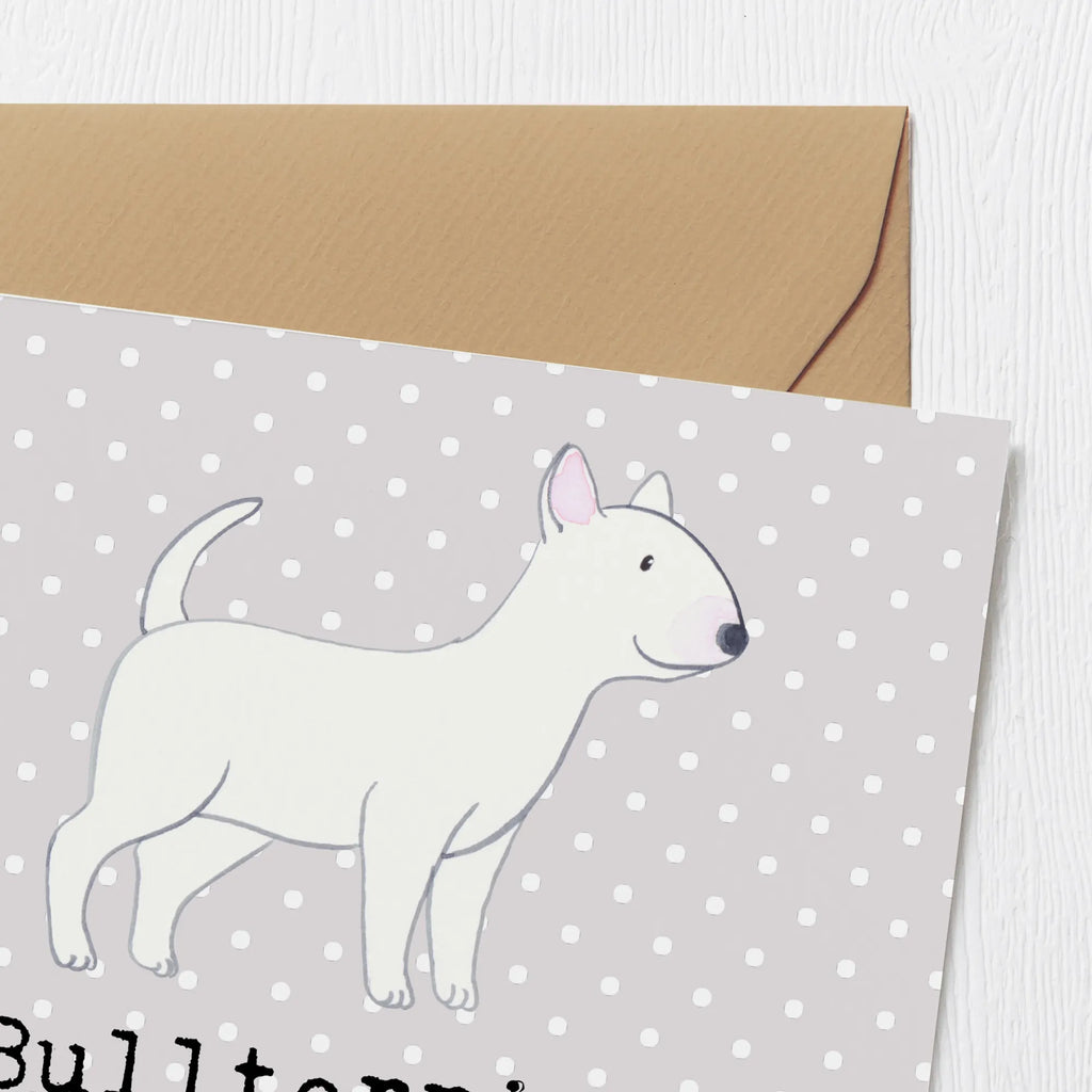 Deluxe Card Bullterrier: Kraftpaket mit Herz Einladungskarte, Glückwunschkarte, Hochzeitskarte, Geburtstagskarte, Grußkarte, Hochwertige Klappkarte, Karte, Hochwertige Grußkarte, Klappkarte, Hund, Hunderasse, Rassehund, Hundebesitzer, Geschenk, Tierfreund, Schenken, Welpe